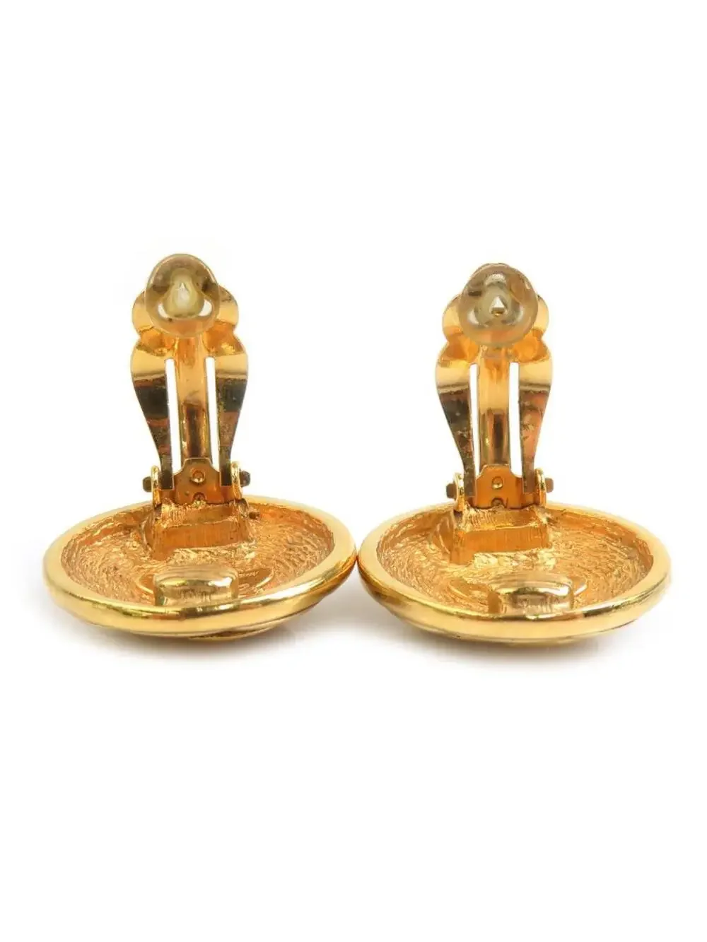 Auth Chanel Cc Logo Clip On Earrings #303002C32B